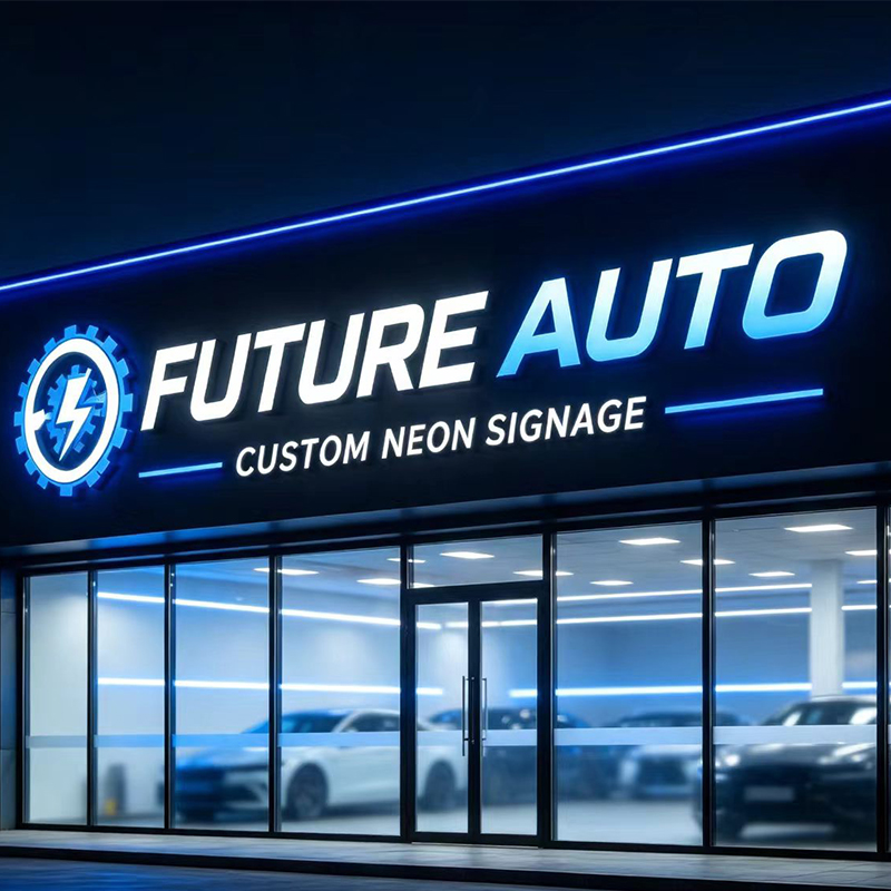 Auto Repair Shop Logo - 3D-вывеска с индивидуальной LED-подсветкой, уличная, всепогодная,